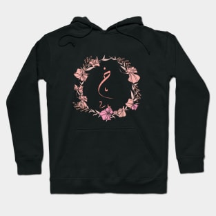 Letter Kha - Rose Pink Initial Monogram - Letter خ Hoodie